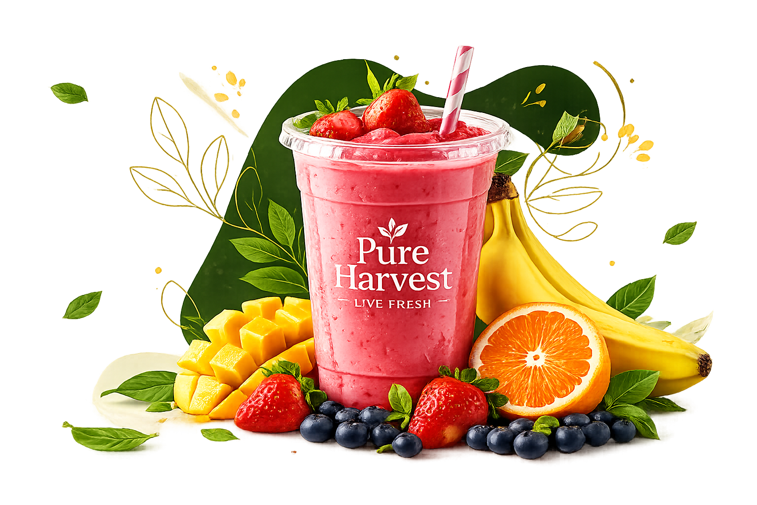 Fresh smoothie with fruits